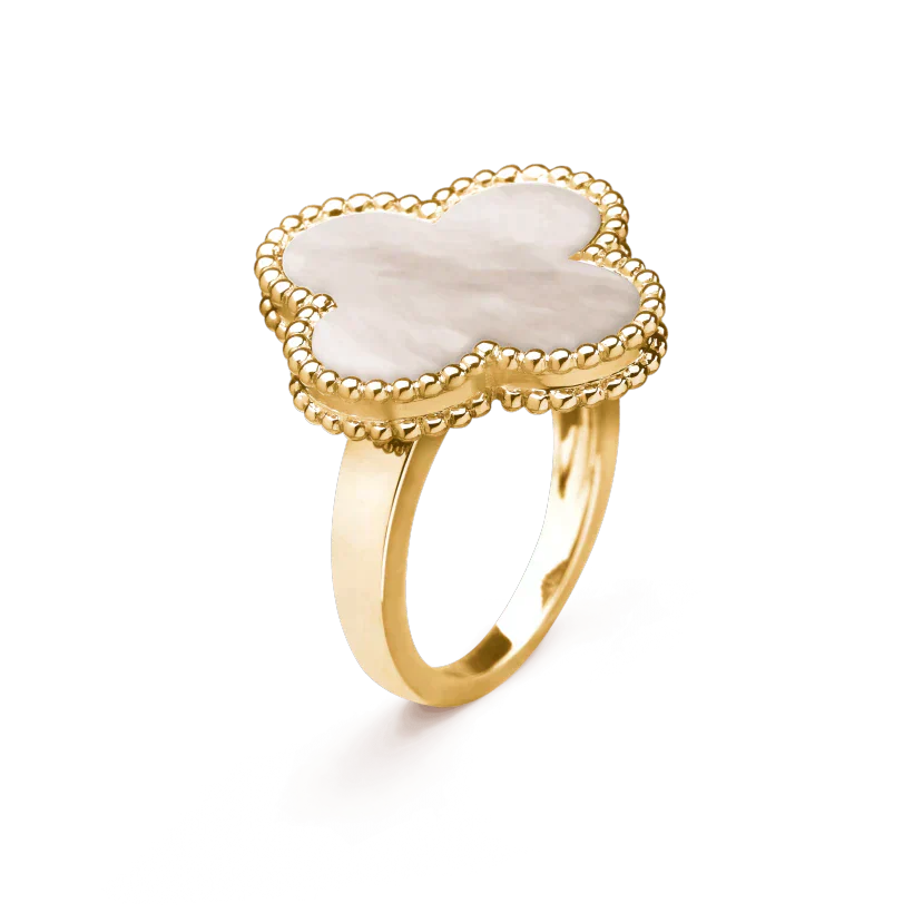 [ROSE]CLOVER WHITE MOP RING