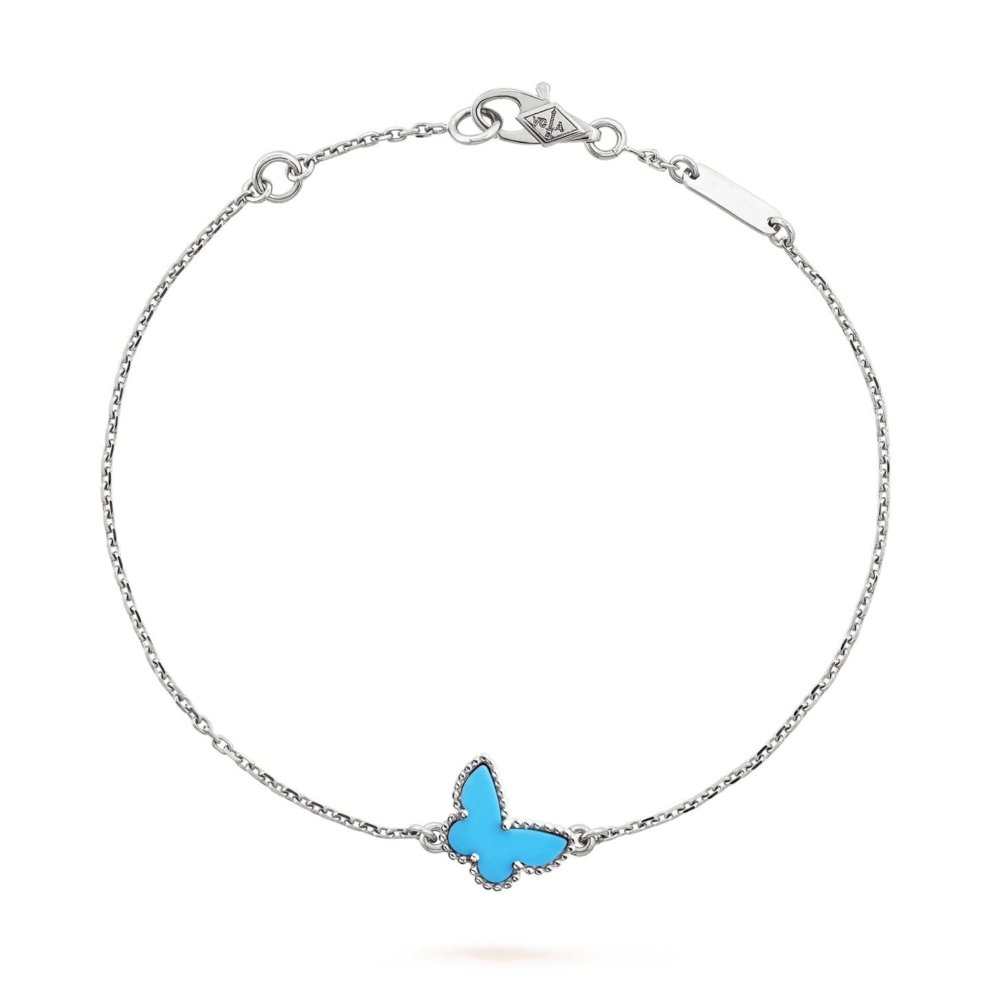 [ROSE]BUTTERFLY TURQUOISE BUTTERFLY BRACELET SILVER