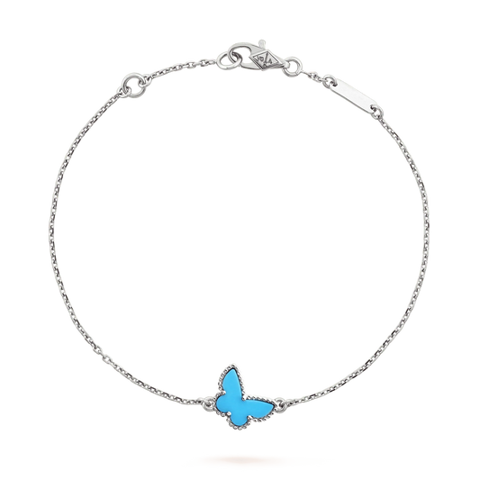 [ROSE]BUTTERFLY TURQUOISE BUTTERFLY BRACELET SILVER