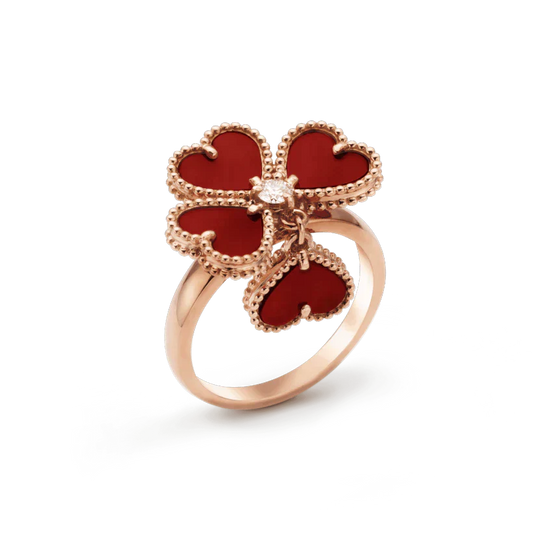 [ROSE]SWEET CLOVER CARNELIAN RING