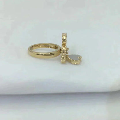 [ROSE]SWEET CLOVER WHITE MOP RING