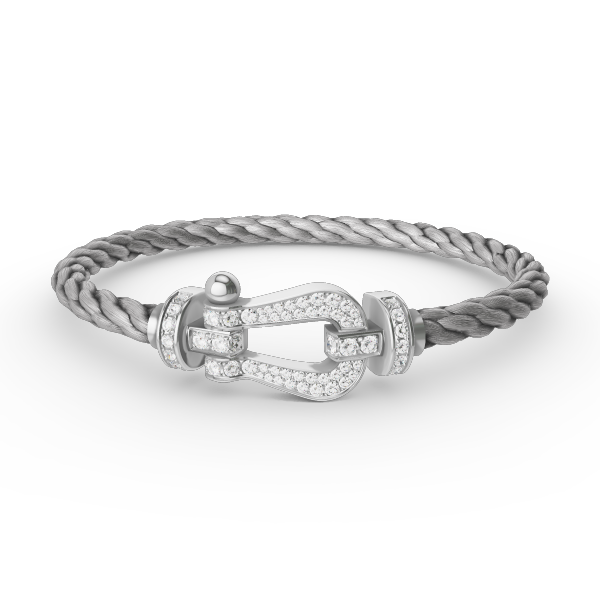 [Rose Jewels]FORCE LARGE HORSESHOE FULL DIAMOND BRACELET SILVER