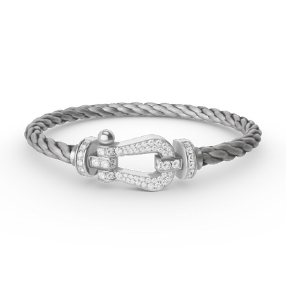 [Rose Jewels]FORCE LARGE HORSESHOE FULL DIAMOND BRACELET SILVER