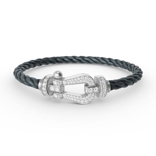 [Rose Jewels]FORCE LARGE HORSESHOE FULL DIAMOND BRACELET SILVER