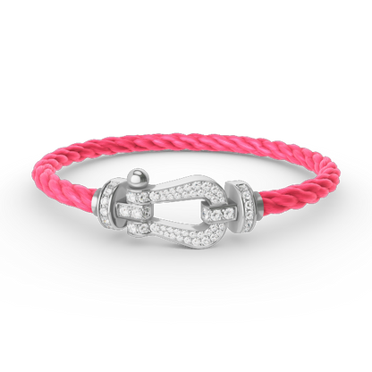 [Rose Jewels]FORCE LARGE HORSESHOE FULL DIAMOND BRACELET SILVER