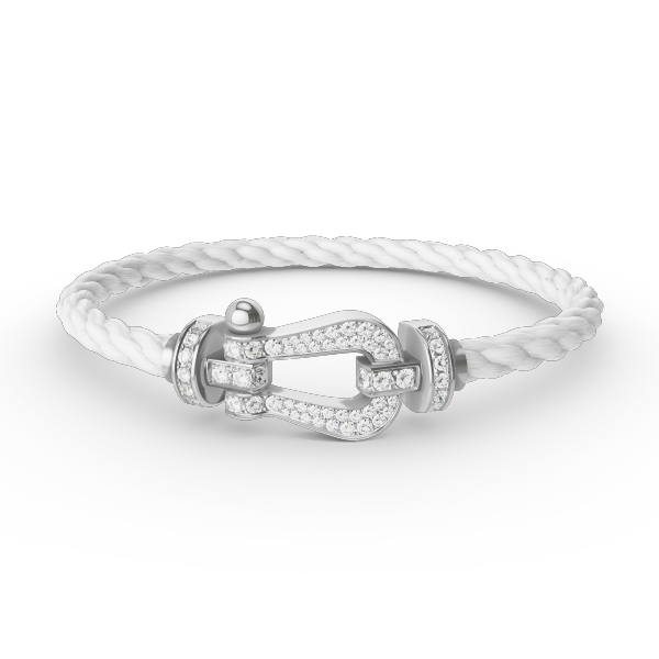 [Rose Jewels]FORCE LARGE HORSESHOE FULL DIAMOND BRACELET SILVER