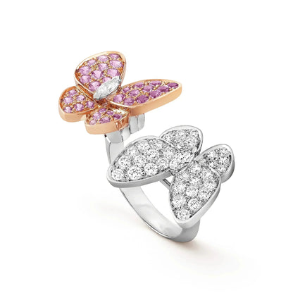 [ROSE]TWIN BUTTERFLY DIAMOND RING